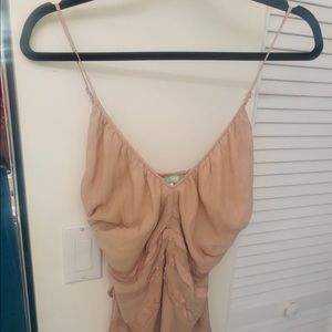 Beige trend silk camisole top